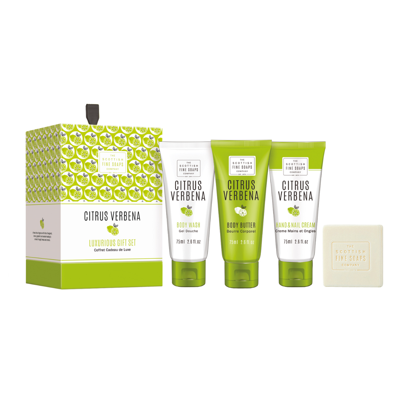 Scottish Fine Soaps Geschenkset Citrus Verbena 4-teilig