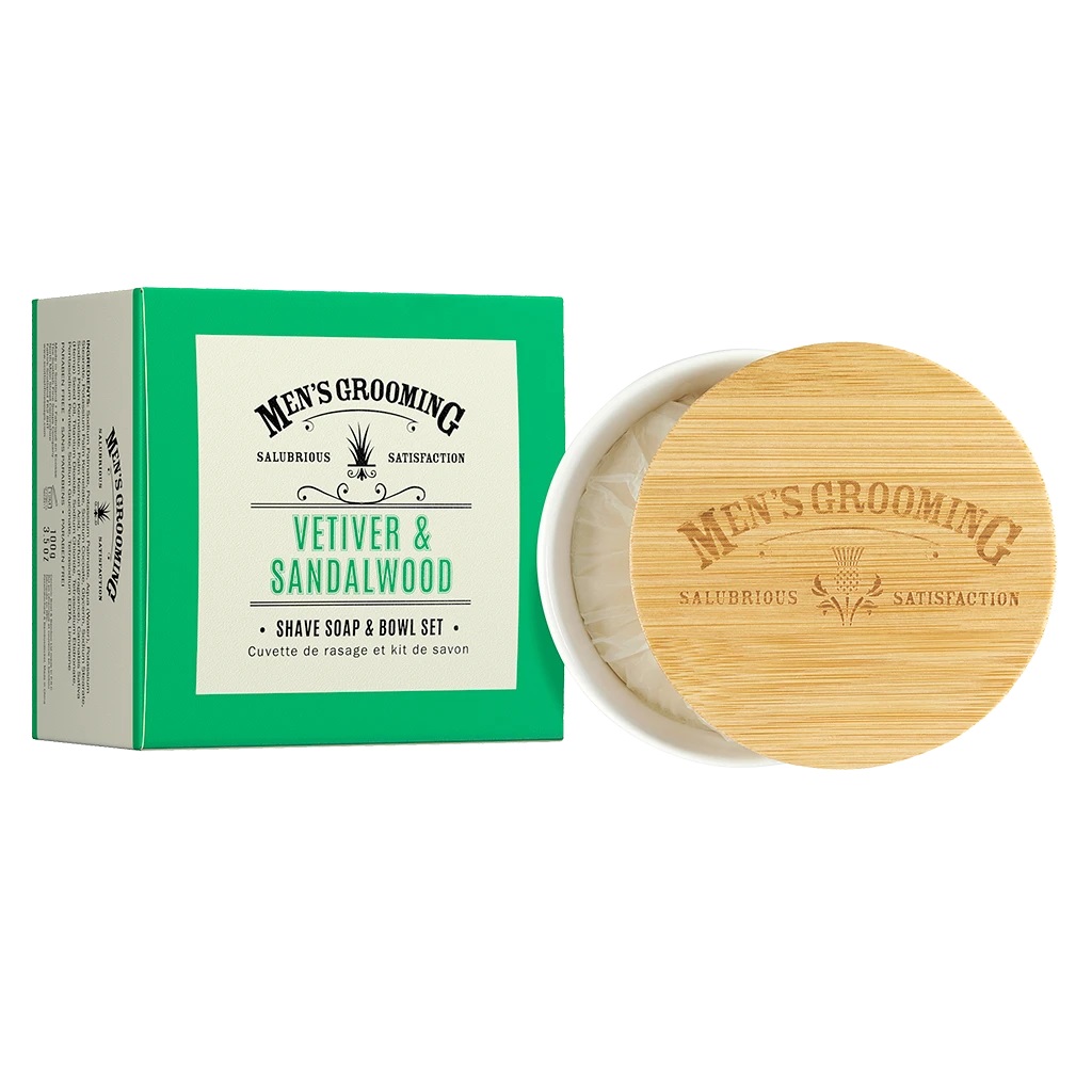 Scottish Fine Soaps Rasierschale mit Rasierseife Vetiver & Sandalwood