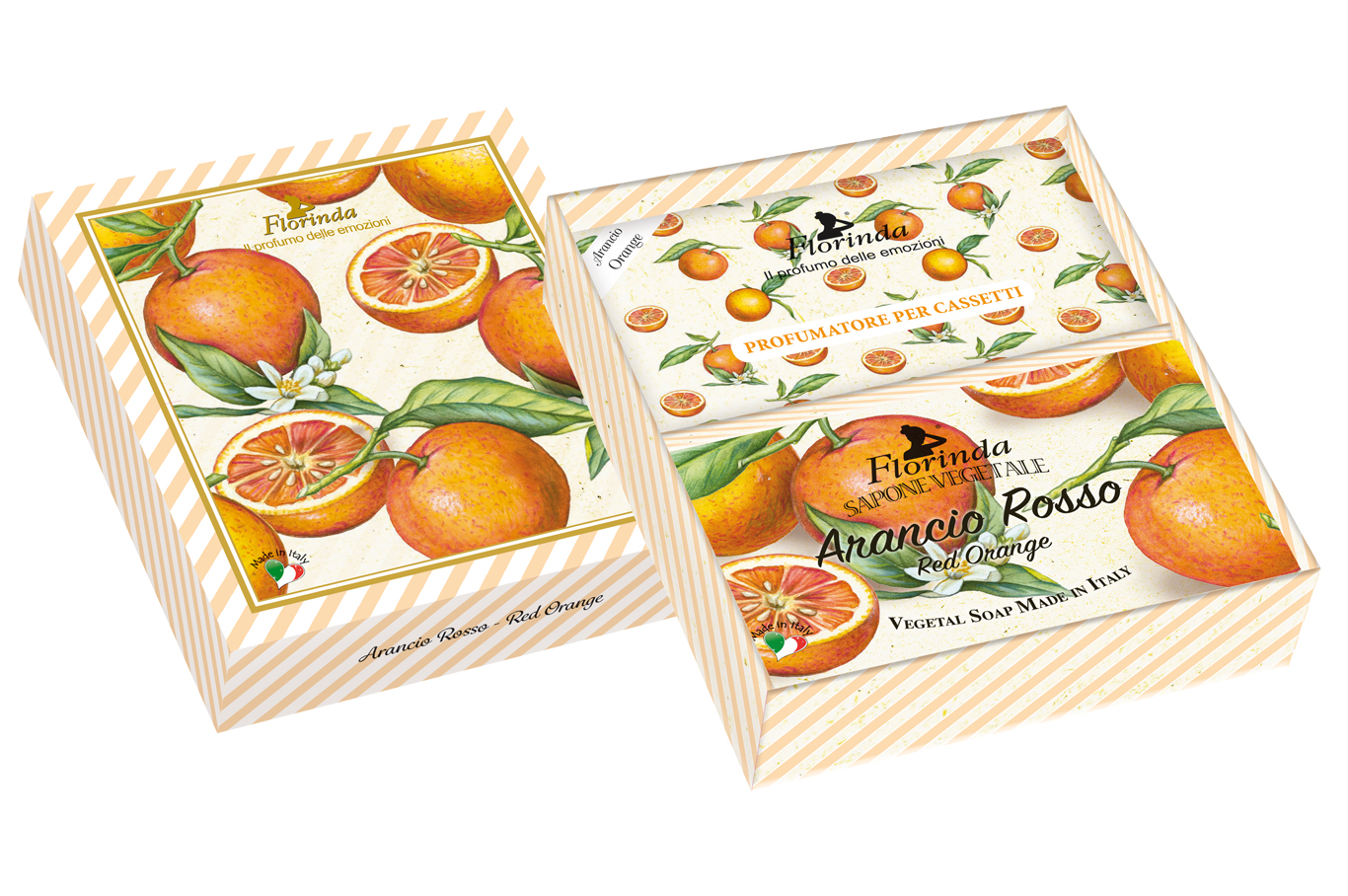 Florinda Geschenkset Seife & Duftsachets Arancio Rosso