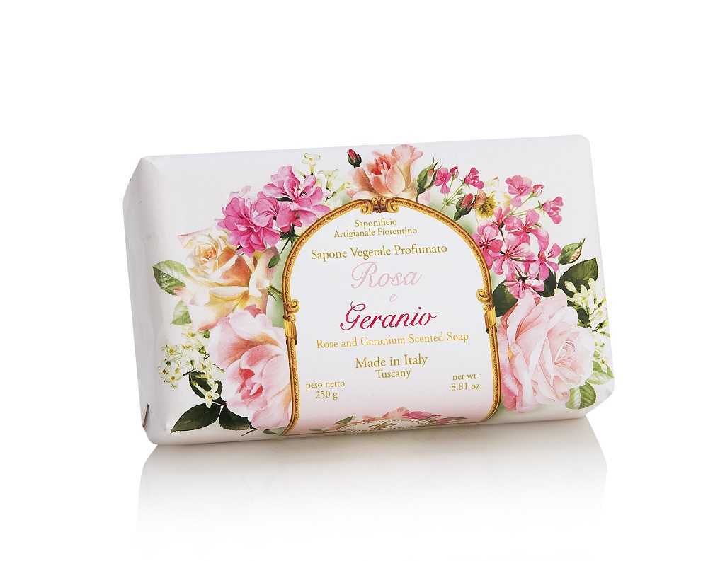 Fiorentino Seife Rose & Geranie 250g