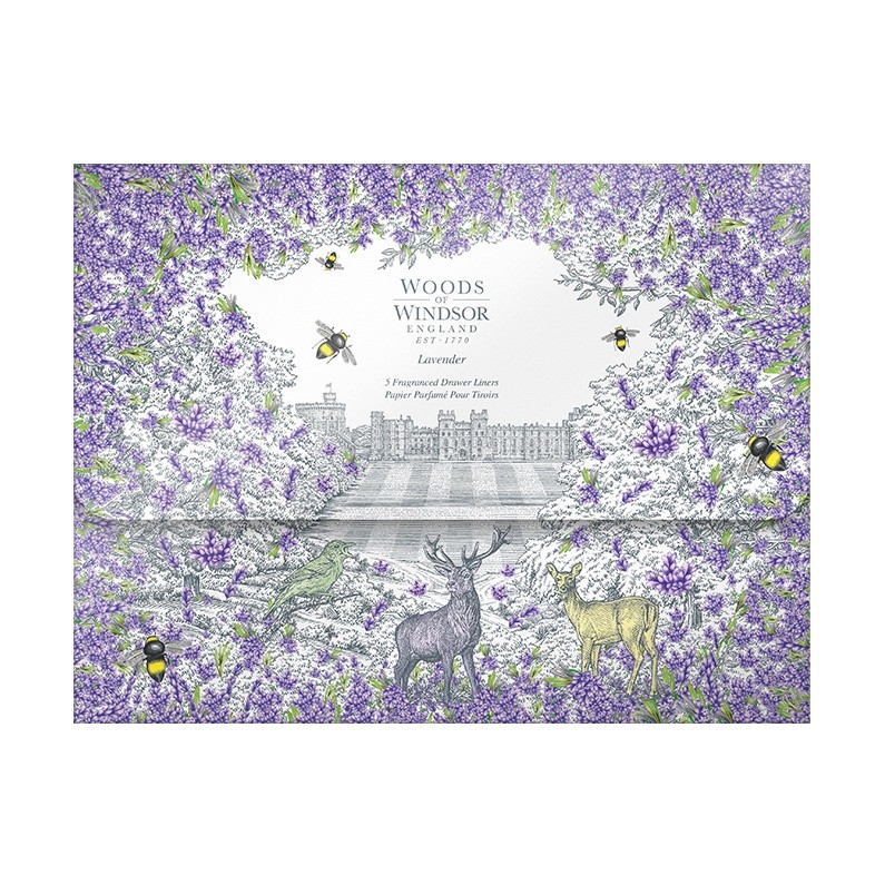 Woods of Windsor 5 Bögen Schrankpapier Lavendel