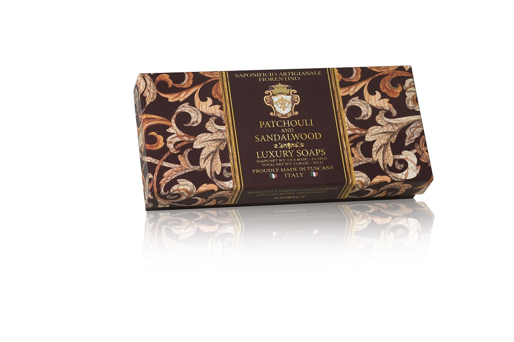 Fiorentino Seife Patchouli and Sandalwood 3 x 125g